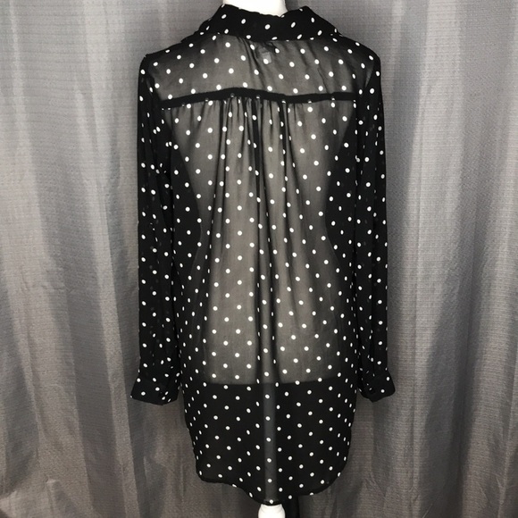 MARISOL LARGE BLACK WITH Cream POLKA DOTS BLOUSE - Picture 3 of 9